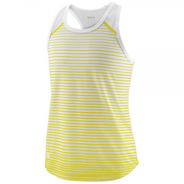 Женский топ Wilson Team Striped Tank (Yellow/White) для большого тенниса